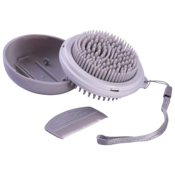 Pet Life Bravel Dual Grooming Brush Grey