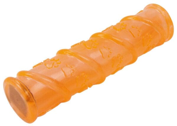 Pet Life Glow-Stick Squeak and Chew Dog Toy Orange