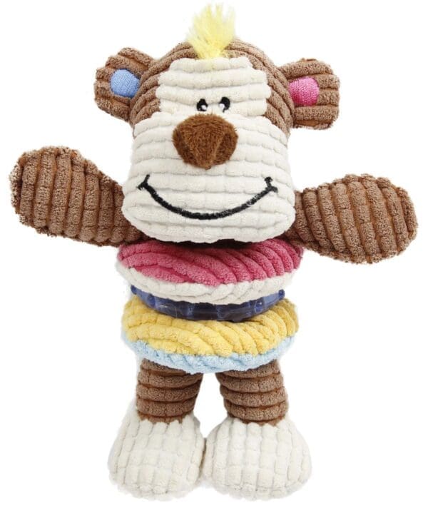 Pet Life Hugga-Bear Teething Toy Brown