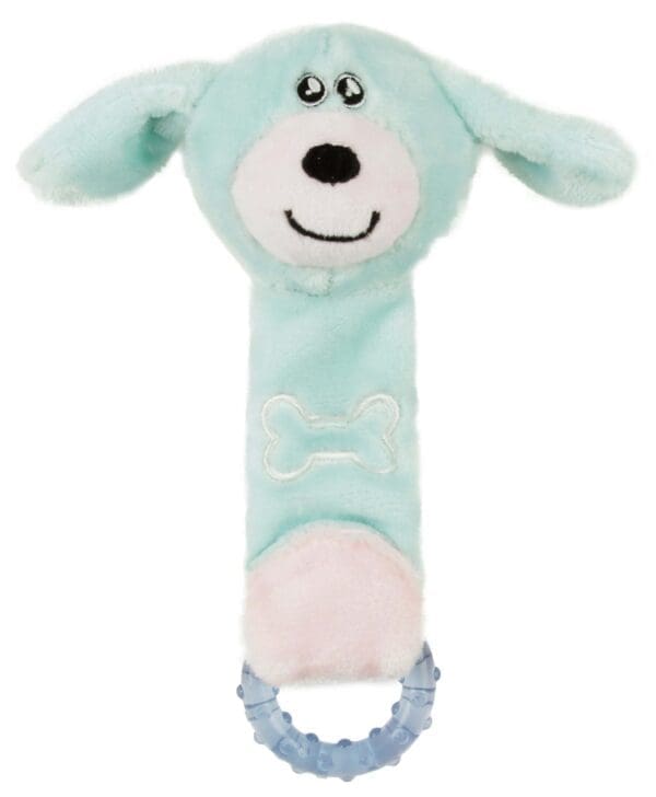 Pet Life Moo-Born Teething Toy Blue