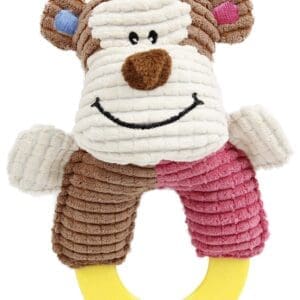 Pet Life Ring-O-Round Puppy Toy Pink-Brown