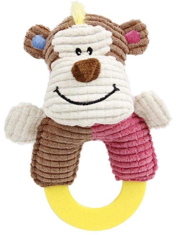 Pet Life Ring-O-Round Puppy Toy Pink-Brown