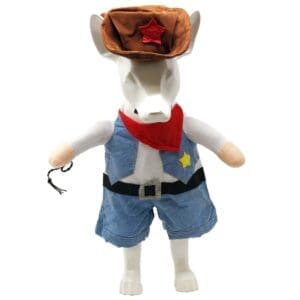 Pet Life Rodeo Bones Costume Blue X-Large