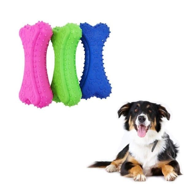 Pink Footprint Biscuit Dog Toy