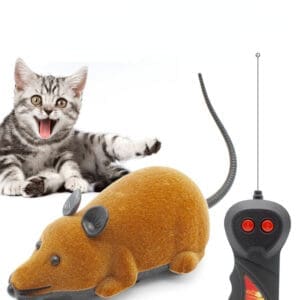 Remote Control Electric Mouse Pet Toy Dark Brown