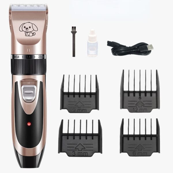 Dog Grooming Clippers Kit Low Noise Rechargeable Gold Rose Gold - gold