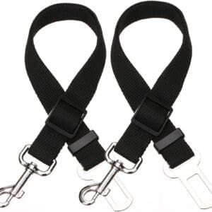 2pcs Pet Car Seat Belt Leash Red Black Blue