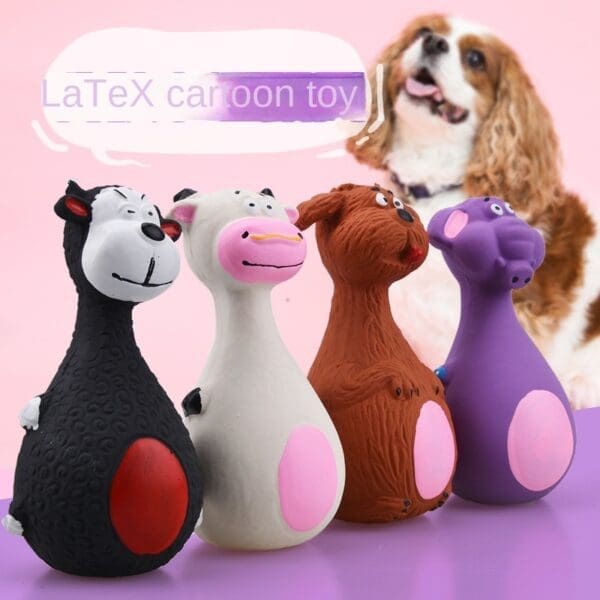 Latex Sound Toys for Dogs White Black Brown Purple - Brown puppy