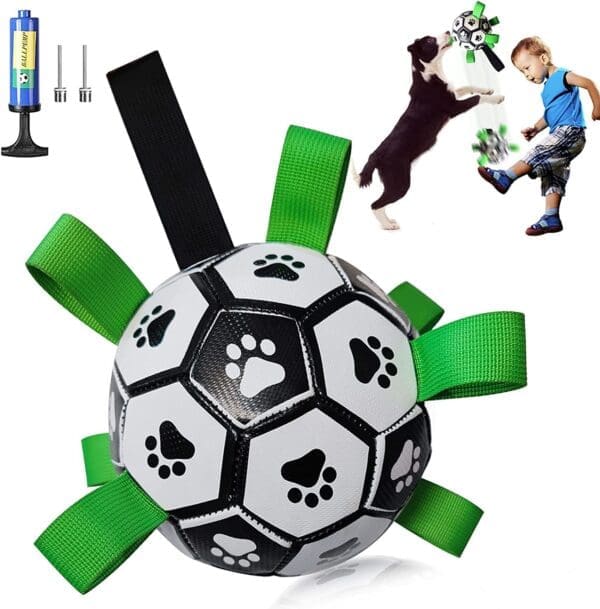 Dog Football Interactive Toy Black