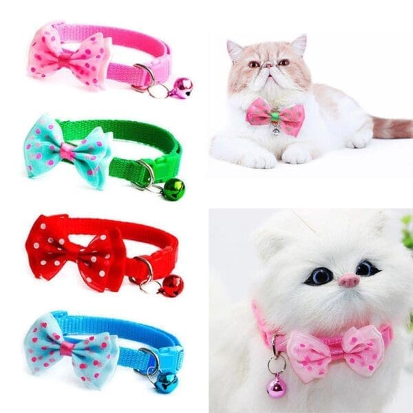 Pet Cat Bow Tie Collar with Bell