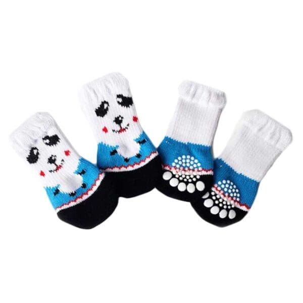 Knitted Socks Blue Panda Dog Protection Default