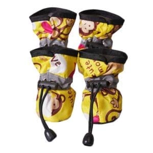 Cute Dog Shoes Rain Shoes Yellow Default