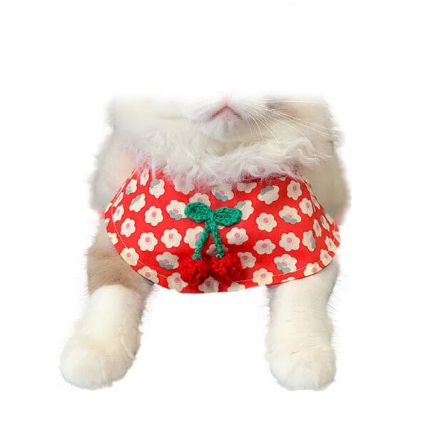 Small Dog Cat Cherry Bandana Red Default