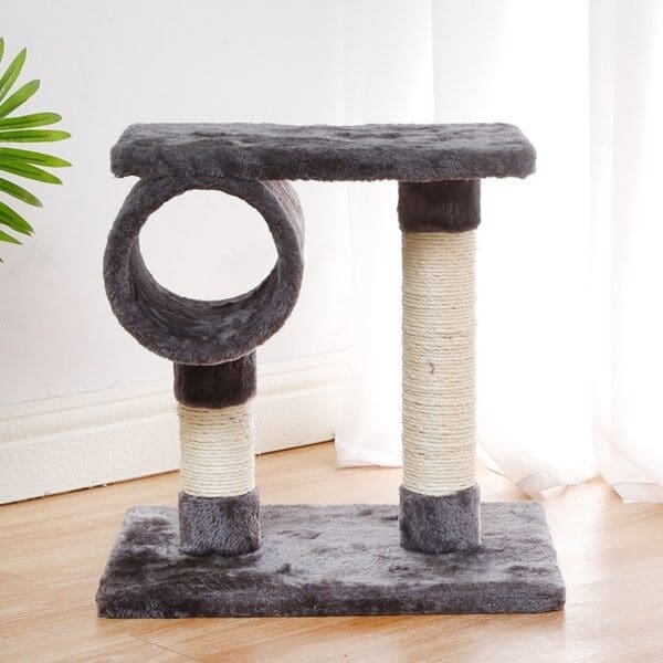 Natural Sisal Cat Scratching Post Beige Gray - Gray