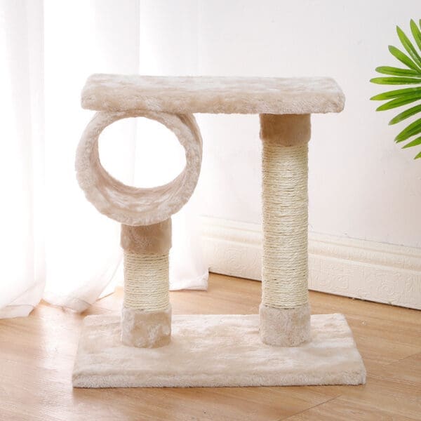 Natural Sisal Cat Scratching Post Beige Gray - Beige