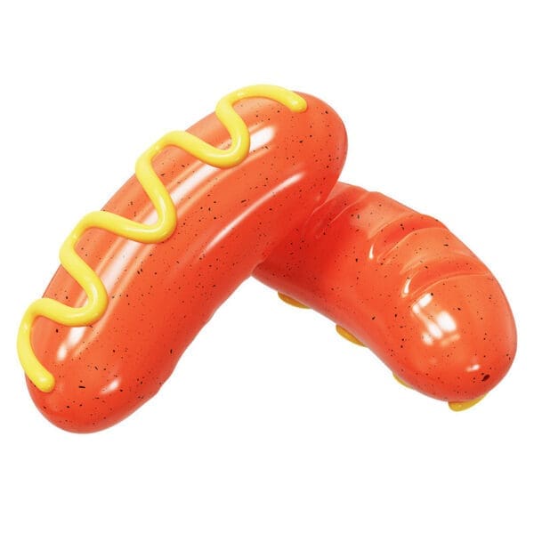 Sausage Dog Chew Toy TPR Material 1 Piece 2 Pieces - 2 pieces