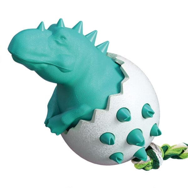 Rubber Kong Dog Toothbrush Toys Various Designs - Dinosaur Blue