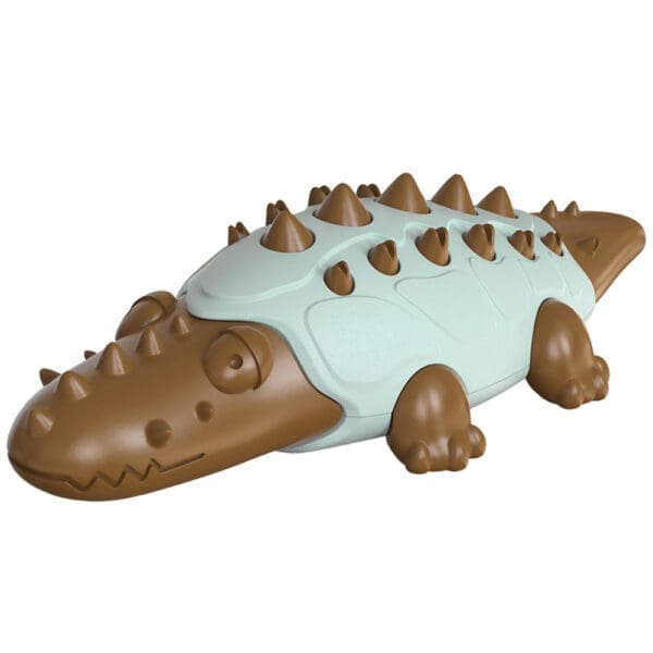 Rubber Kong Dog Toothbrush Toys Various Designs - Crocodile Coffee