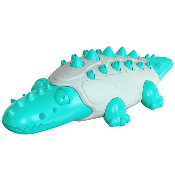 Rubber Kong Dog Toothbrush Toys Various Designs - Crocodile Blue