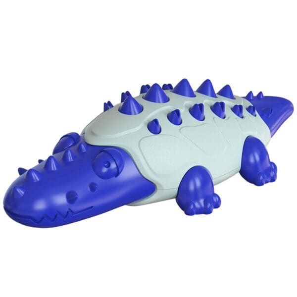 Rubber Kong Dog Toothbrush Toys Various Designs - Crocodile Dark Blue