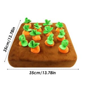 12 Plush Carrots Dog Puzzle Toy Various Sizes - 12 Carrots 35x35cm