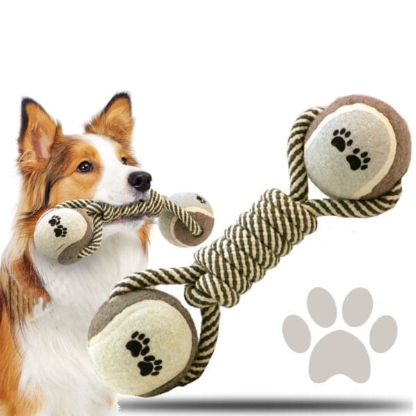 Dog Braided Rope Toy Brown