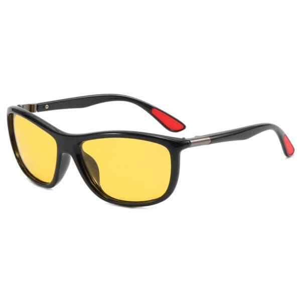 Polarized Fashion Sunglasses Various Designs - Black framed yellow tablet