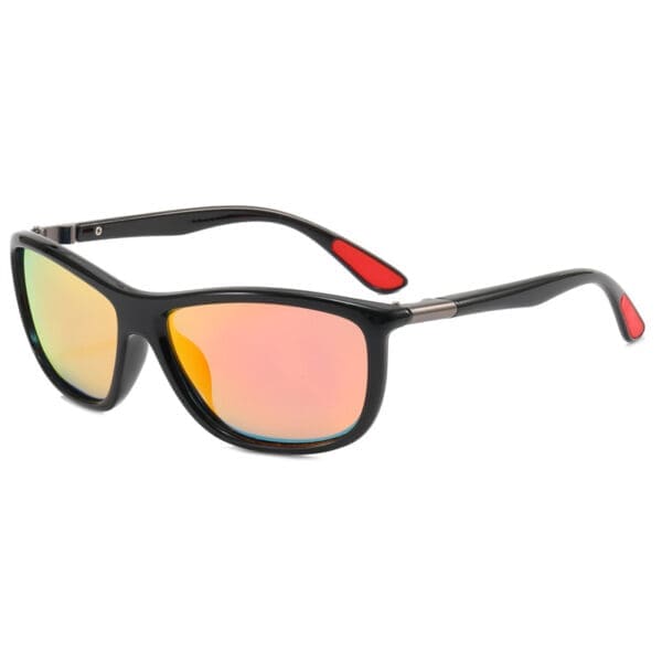 Polarized Fashion Sunglasses Various Designs - Black framed red membrane