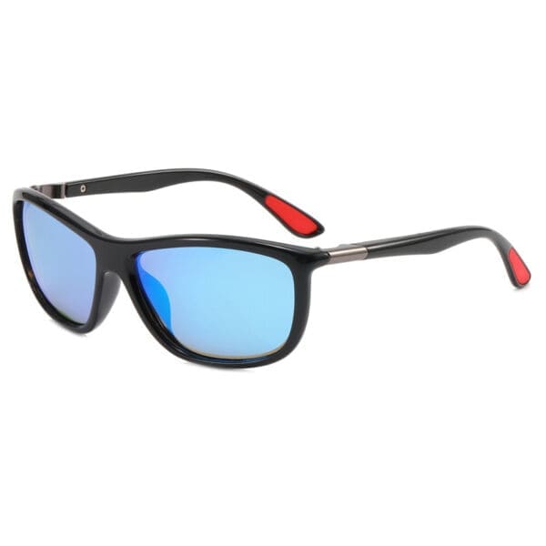 Polarized Fashion Sunglasses Various Designs - Black framed blue film