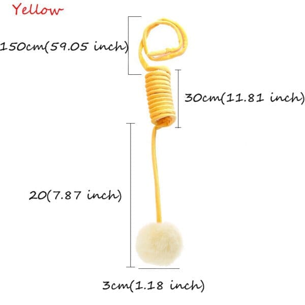 High Elasticity Rope Cat Toys Yellow Blue Pink - Yellow