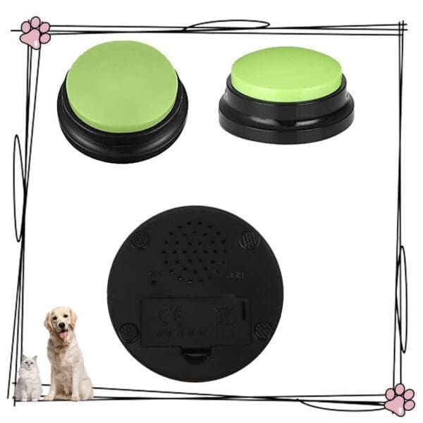 Dog Talking Button for Communication Multiple Colors Available - Green