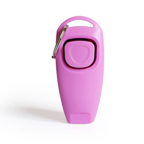 Dog Whistle Clicker with Keychain Black Orange Pink White - Pink