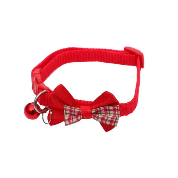 Bowknot Cat Collars with Bell Various Colors M - Red M