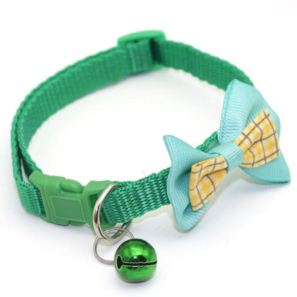 Bowknot Cat Collars with Bell Various Colors M - Green M