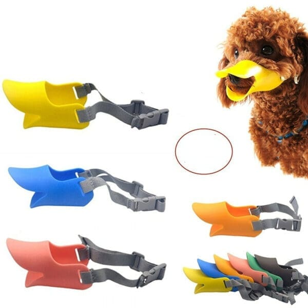 Soft Silicone Dog Mouth Cover Various Colors - Yellow OPP S