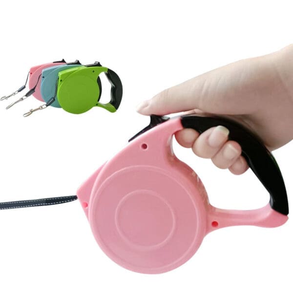 Automatic Retractable Pet Leash Green Pink Blue One-Size - Green One-size