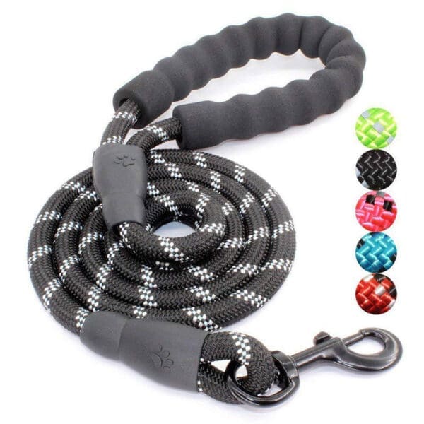 Reflective Pet Leash Sky Blue Purple Black Red Pink Orange Grass Green 1.2cm150cm - Orange 1.2cm150cm