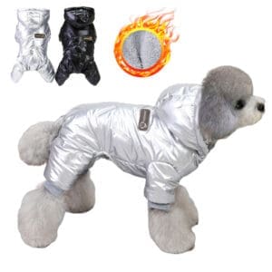 Winter Warm Pet Jumpsuit XL M Silver