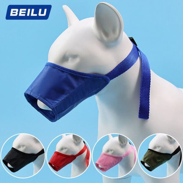 Adjustable Dog Mouth Cover Multiple Colors and Sizes - blue 1 # mouth circumference 12cm