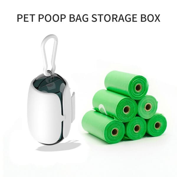 Dog Poop Bag Holder White Gray