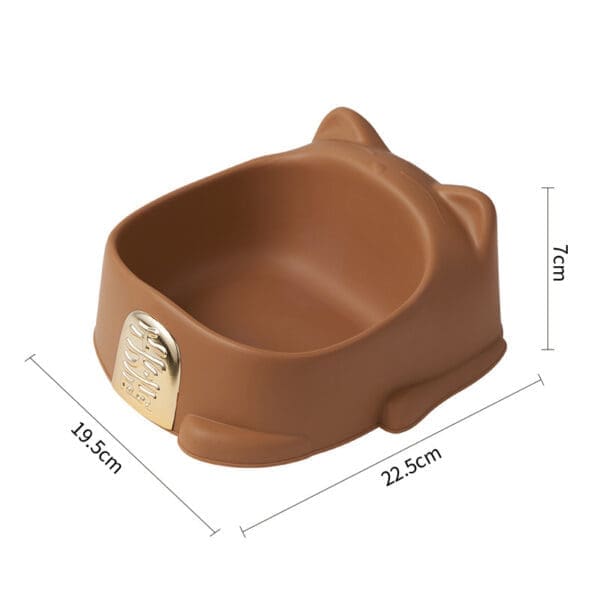 Pet Food Bowl Anti-Choking Various Colors - Brown