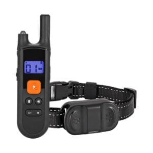 Rechargeable Training Collar w-Remote Control Black White