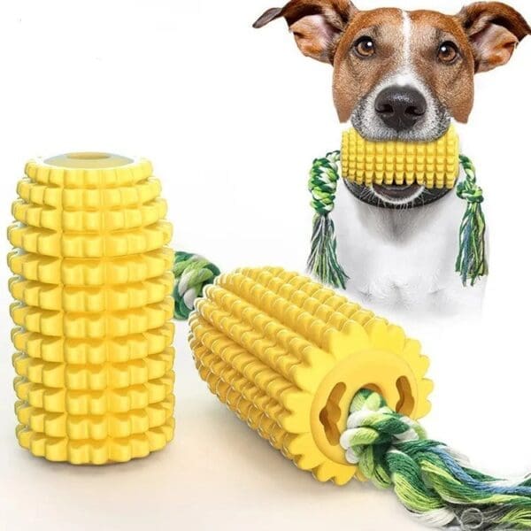 Hot Sale Corn Shape Puppy Chew Toy Yellow