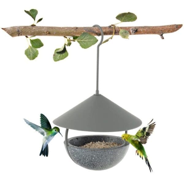 Outdoor Metal Hanging Wild Bird Feeder Brown Gray