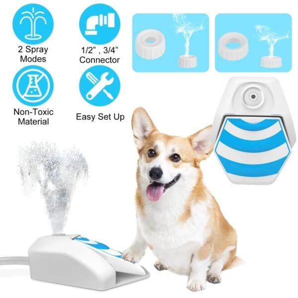 Outdoor Dog Water Fountain White