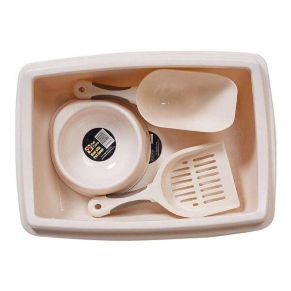 Pet Supplies Set White Brown