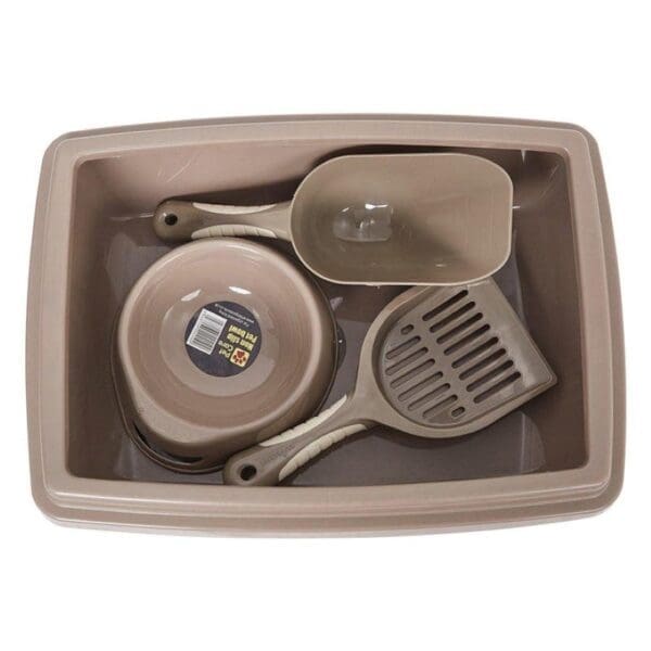 Pet Supplies Set White Brown