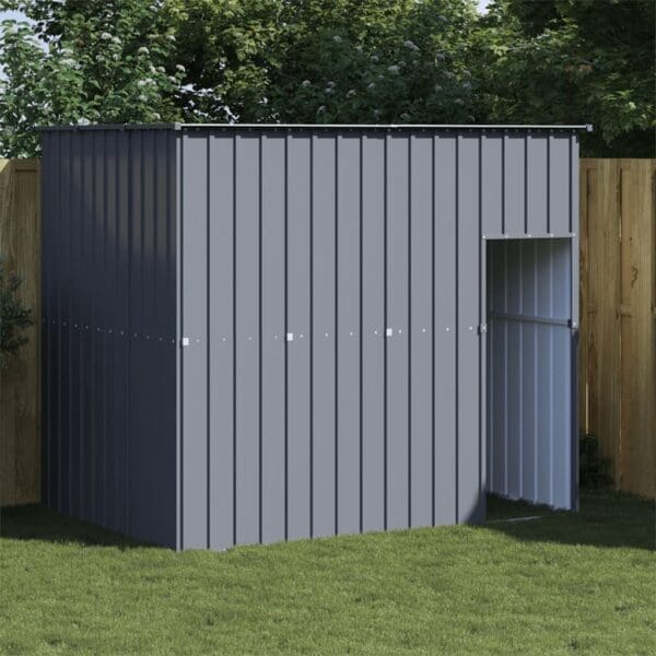 Dog House with Roof Galvanized Steel Anthracite