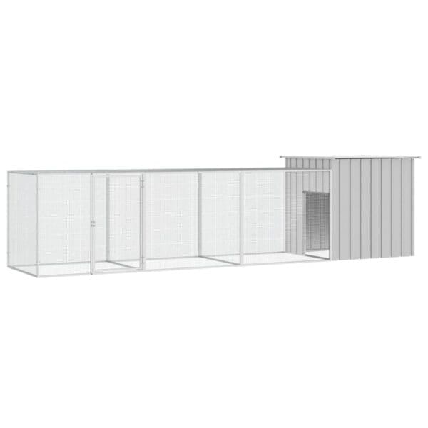 Chicken Cage Gray Galvanized Steel