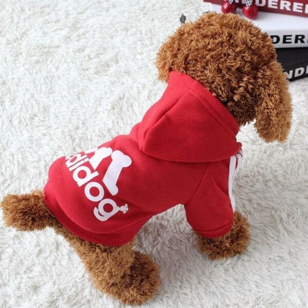 Two Legged Warm Cotton Dog Hoodie Various Colors 9XL S M 8XL L XL 4XL - Red XL